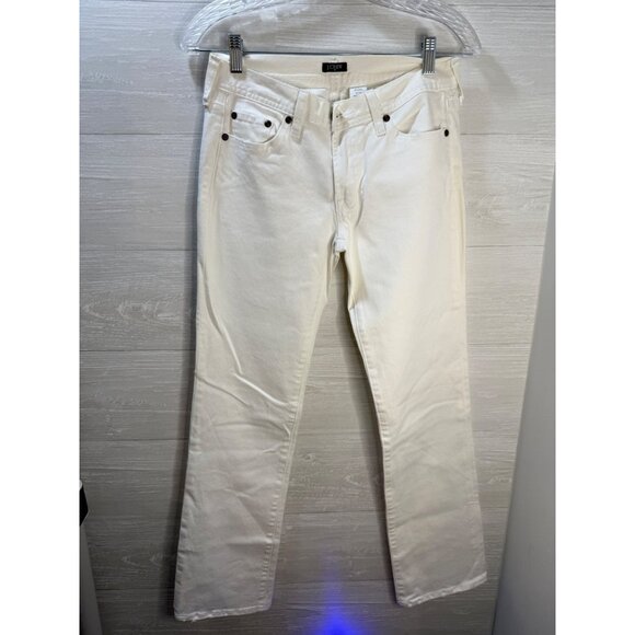 J.Crew‎ Womens White Denim Jeans Size 0 Cotton/Spandex - Picture 4 of 6